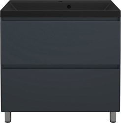 Style Line Тумба под раковину Манхэттен 80 Plus эмаль графит матовая – фотография-6